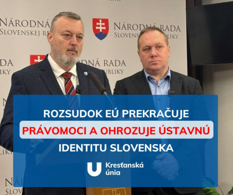 Rozsudok EÚ prekračuje právomoci a ohrozuje ústavnú identitu Slovenska
